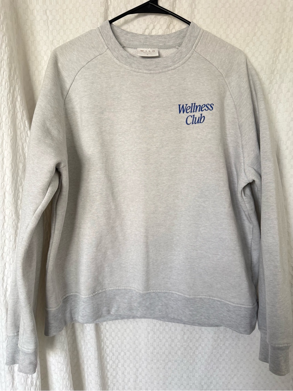 WILO The Label Wellness Club Oversized Sweatshirt Gray Blue Large - Picture 2 of 8